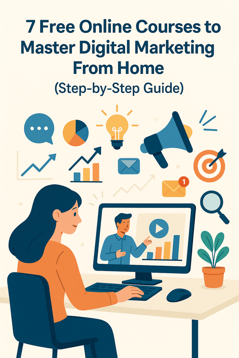 7 Free Online Courses to Master Digital Marketing From Home (Step-by-Step Guide)